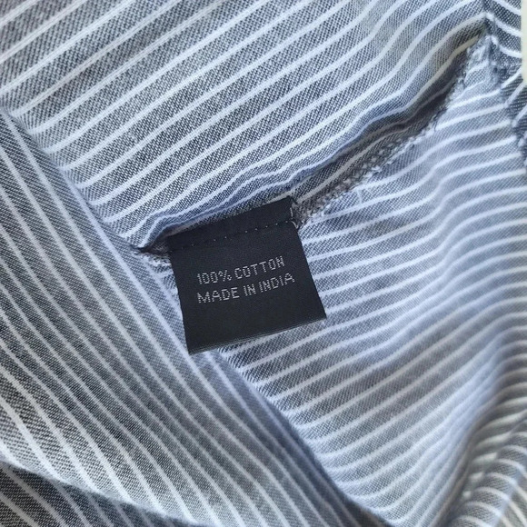 NWT Fashion Web Womens Off Shoulder Ruffle Dress Gray White Striped Sz M - Picture 9 of 11